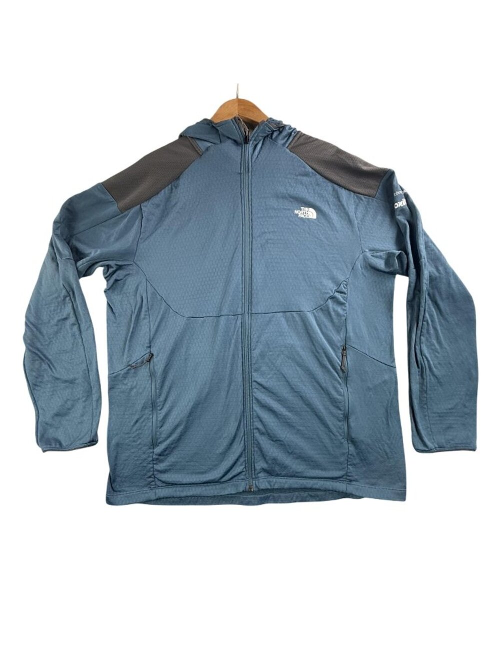 The North Face Jacket Mens 2XL Blue Hooded Full Zip Fleece Dell Tech NF0A8A1E